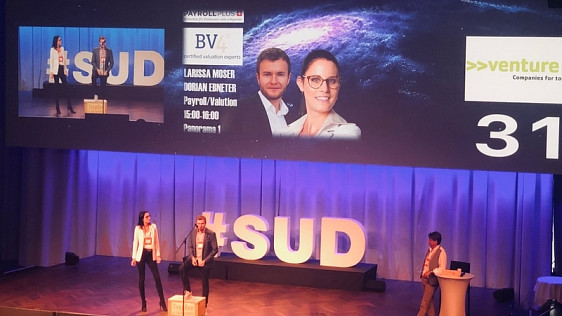 Dorian Ebneter and Larissa Moser at the Startup Days. Photo: PD